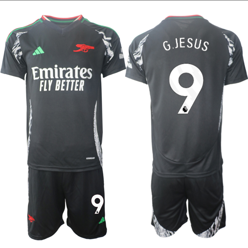 Men 2024-2025 Club Arsenal away Black #9 Soccer Jersey